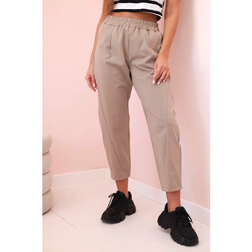 Kesi Włoski Trousers with pockets Summer Punto camel Cene