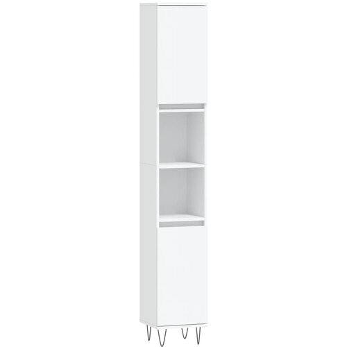 Maison Chic Kopalniška omarica - Kopalniški kabinet bela 30x30x190 cm inženirski les, (21794964) Cene
