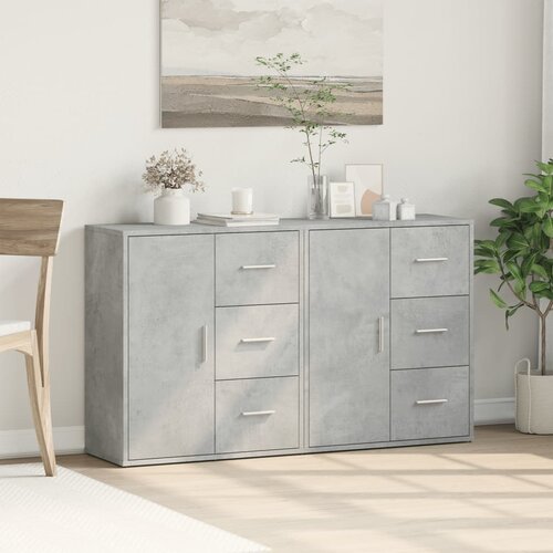  Komode 2 kom beton sive 60 x 31 x 70 cm od konstruiranog drva Slike