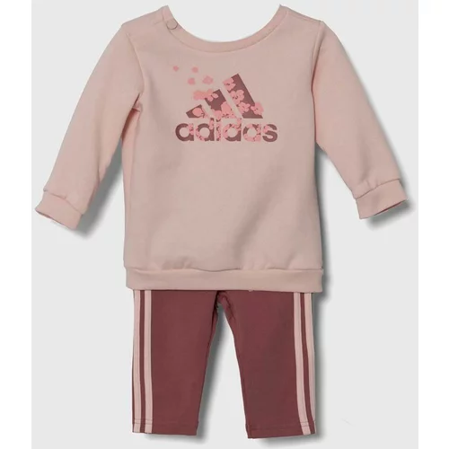 Adidas Trenirka za dojenčka IG FLWR LEG SET roza barva, IV7387