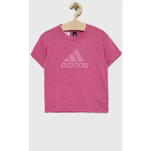 Adidas Otroška kratka majica G FI BL vijolična barva
