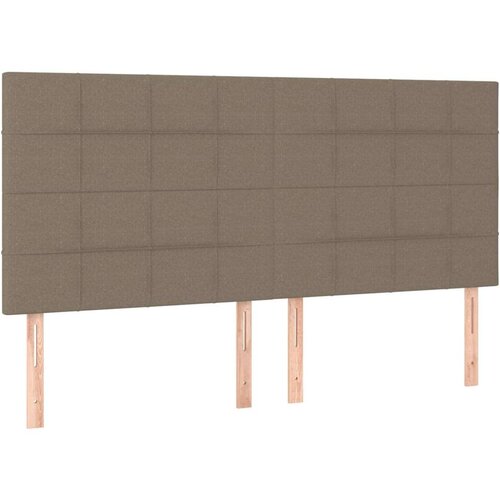 vidaXL LED uzglavlje smeđesivo 180x5x118/128 cm od tkanine Cijene