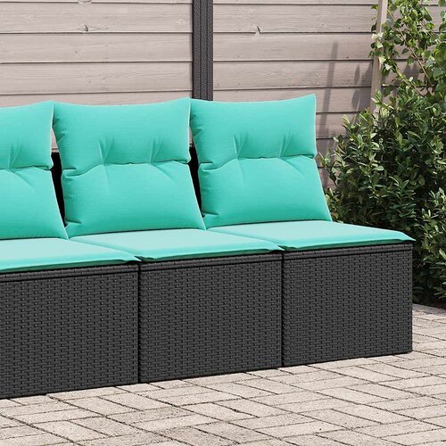  2-dijelni set vrtnih sofa s jastucima crni od poliratana bagrem Cene