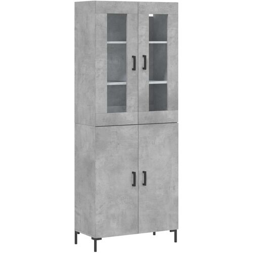 VidaXL Visoka komoda siva betona 69 5x34x180 cm od konstruiranog drva Slike