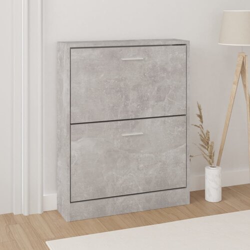 VidaXL Omarica za čevlje betonsko siva 59x17x81 cm inženirski les Slike