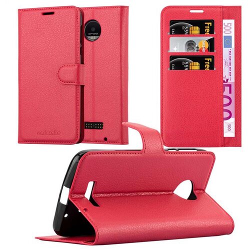 Cadorabo Motorola MOTO Z FORCE v rdeče sladkorno jabolko - Za&scaron;čitni ovitek z magnetnim zapiranjem, stoječo funkcijo in režo za kartice, (20550727) Cene
