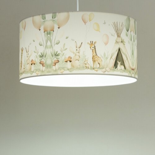  Dečiji luster KIDS ROOM 1xE27/60W/230V, prečnik 40 cm, sa motivom životinjica Slike