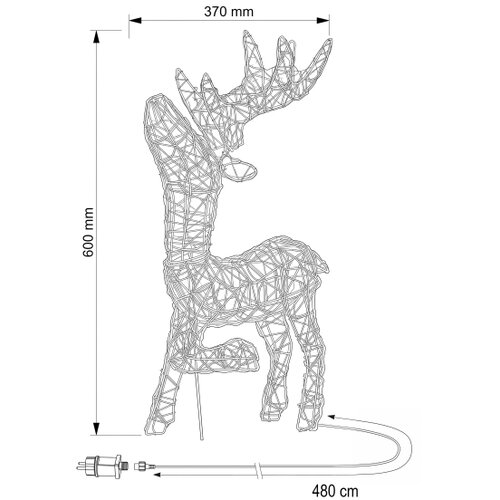 Brilagi LED spolja&amp;scaron;nja božićna dekoracija LED/3,3W/230V IP44 60x37 cm sob Slike