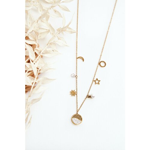 Kesi Women's chain with fashionable gold pendants Slike