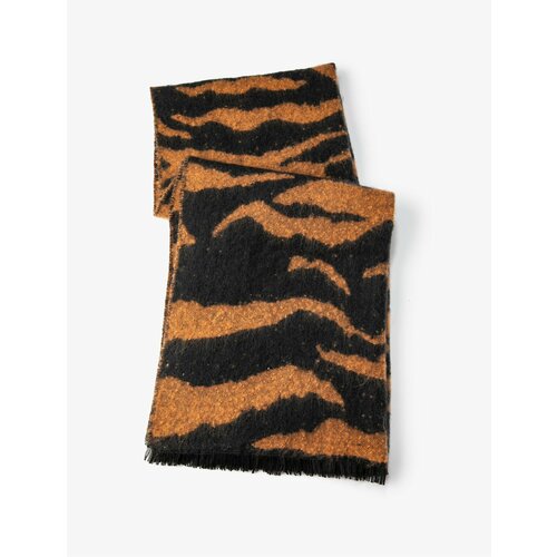 Koton Zebra Patterned Soft Textured Tassel Scarf Slike