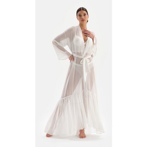 Dagi White Lace Detailed Dressing Gown Slike