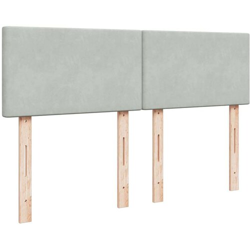 VidaXL Krevet s oprugama i madracem svjetlosivi 140x200 cm bar&amp;scaron;unasti Slike