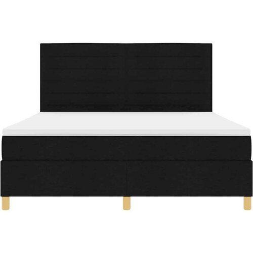 Box spring krevet s madracem Crna 180 x 200 cm tkanina - Crna 180 x 200 cm Dizajn linija Slike