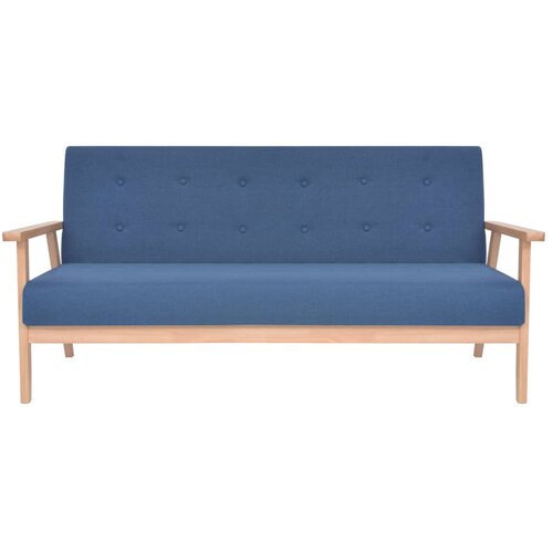 Maison Chic kavč - Sofa - Kanape trosed iz blaga modre barve, (21726581) Cene