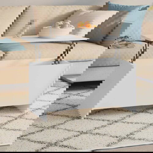 Furnova Klubska mizica bela 102x55,5x52,5 cm konstruiran les, (21914799) Slike