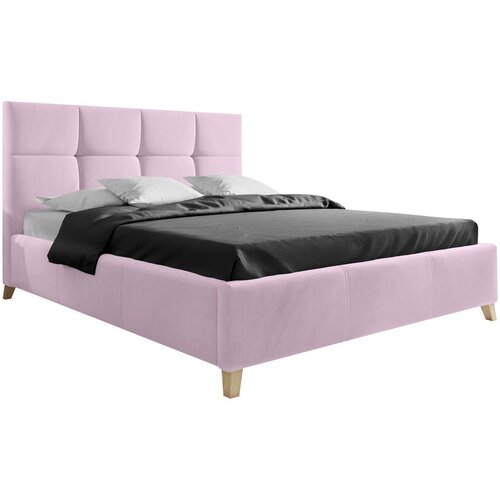 CARRYHOME OBLAZINJENA POSTELJA 140 cm x 200 cm , tekstil roza Slike