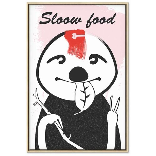  Slika - Sloth Trendsetter (1 Part) Vertical 40x60 U prirodnom drvenom okviru Slike