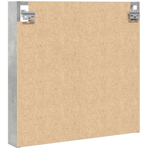  Vitrina siva boja betona 60x8,5x58 cm konstruirano drvo Slike