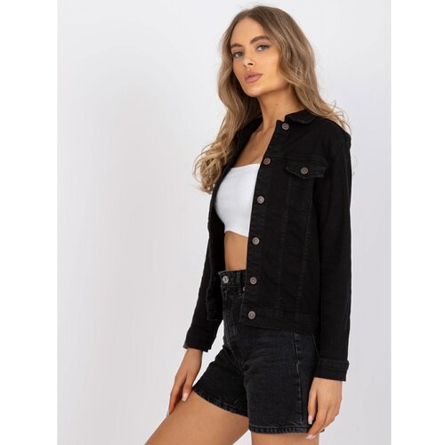 Fashion Hunters Black denim jacket with buttons from RUE PARIS Slike