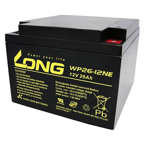 Long WP26-12NE WP26-12NE svinčeni akumulator 12 V 26 Ah svinčevo-koprenast (Š x V x G) 166 x 125 x 175 mm M6-vijačni priklop obstojnostni cikel\, nizko samopraznjenje\, brez vzdrževanja, (20439427) Cene
