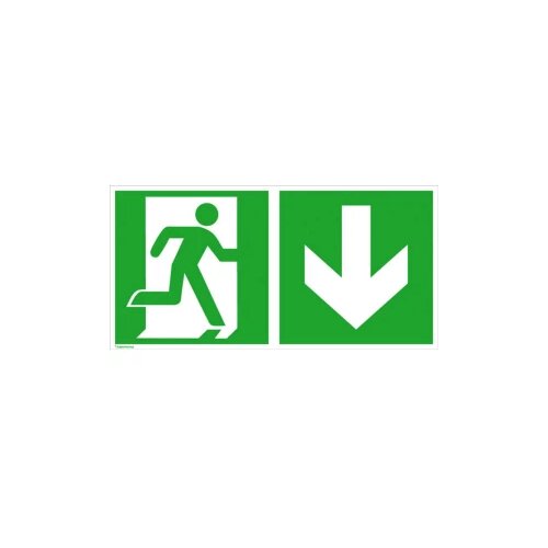 Signal rute za izbjegavanje aluminij Izlaz u nuždi desno, smjer prema dolje SafetyMarking 15.3027 (Š x V) 600 mm x 300 Cijene