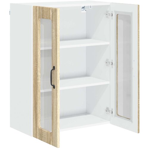  Zidni stakleni ormarić Lucca Hrast sonoma 60 x 31 x 80 cm Slike