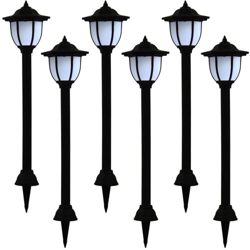 VidaXL Vrtne solarne svjetiljke 6 kom LED crne Slike