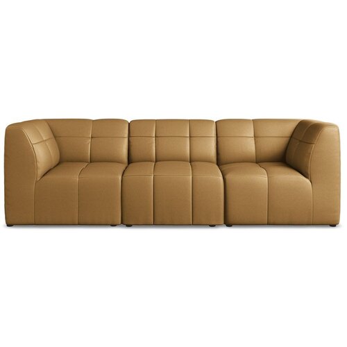 Makamii Smeđa sofa od imitacije kože 255 cm Aloha – Cijene