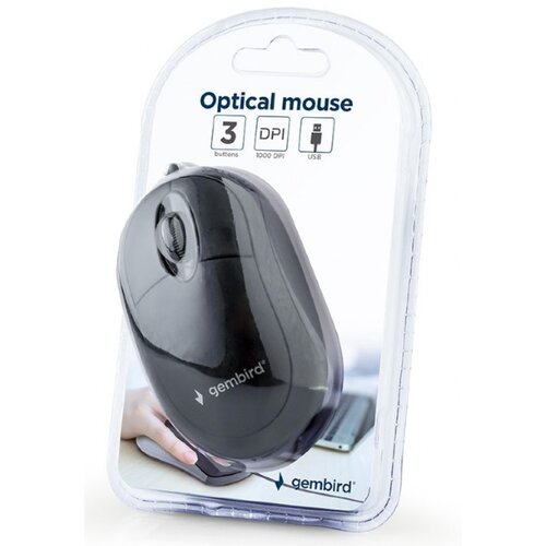 Gembird Miš GEMBIRD MUS-U-01-BKT, USB, optical, black Cene