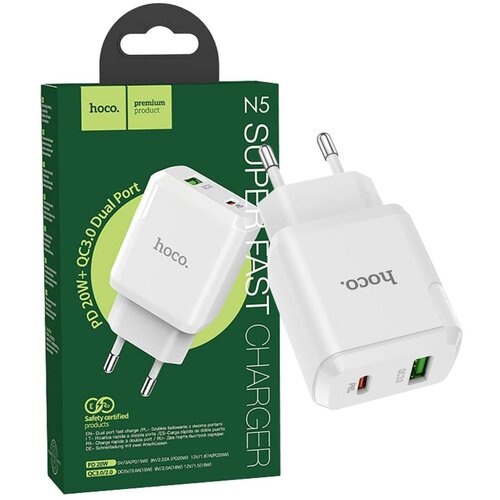 hoco. Punjač kućni, brzi, PD 20W, QC3.0 18W – N5 Favor White Cijene