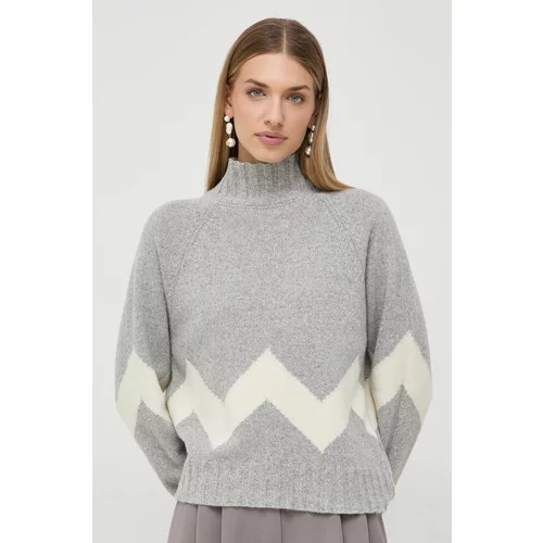 Marella Vuneni pulover za žene, boja: siva, s poludolčevitom