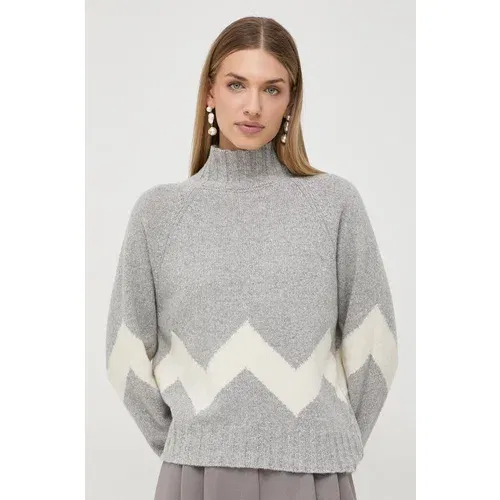 Marella Vuneni pulover za žene, boja: siva, s poludolčevitom