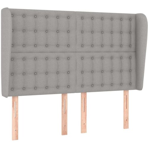  Uzglavlje s u&amp;scaron;ima svjetlosivo 147x23x118/128 cm od tkanine Slike