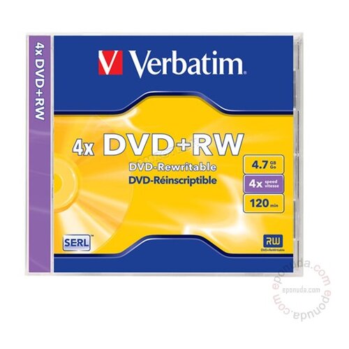 Verbatim DVD+RW 4.7GB 4X 43228 43229 disk Slike