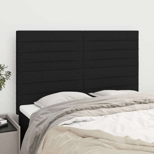  Uzglavlja 4 kom crni 72 x 5 x 78/88 cm od tkanine Slike