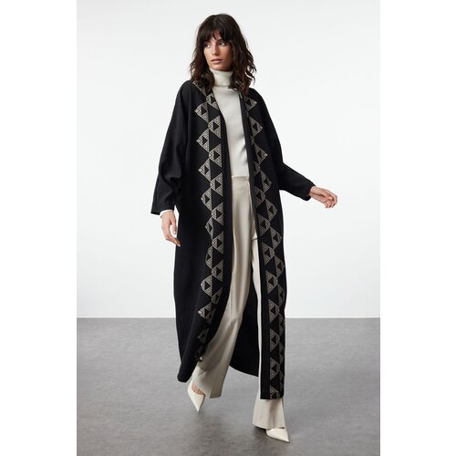 Trendyol Black Printed Woven Cap & Abaya & Abaya Cene