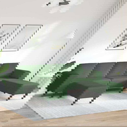  Tkaninska sofa s jastukom Tamnozelena Bar&amp;scaron;unasta tkanina Slike