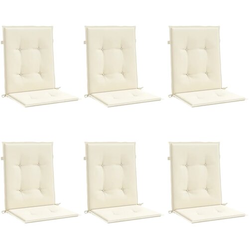  Jastuci za vrtne stolice 6 kom krem 100 x 50 x 3 cm od tkanine Slike