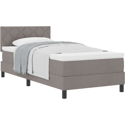 Box Spring Krevet s Madracem Taupe 100x200 cm Tkanina Cijene