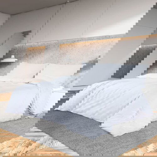 VidaXL Posteljnina bela 220x240 cm lahka mikrovlakna Slike