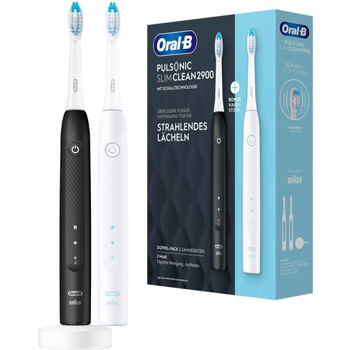 Oral-b Pulsonic Slim Clean 2900 mit 2. Handst&amp;uuml;ck, Black/White Slike