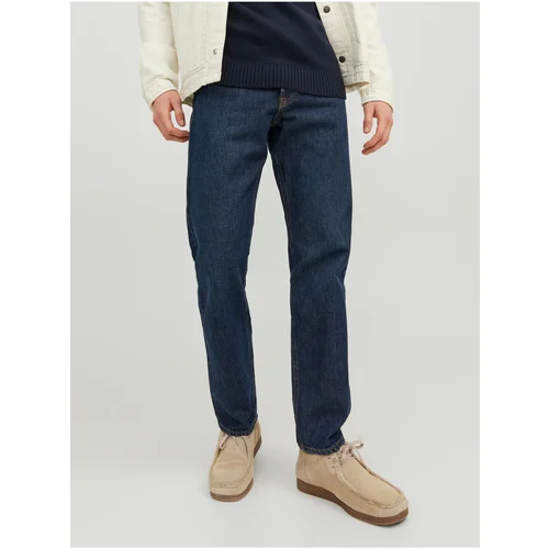 Jack & Jones Dark blue men straight fit jeans Chris - Men