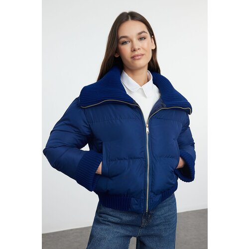 Trendyol Navy Blue Knitwear Detailed Water Repellent Puffer Jacket Slike