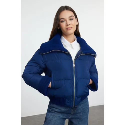 Trendyol Navy Blue Knitwear Detailed Water Repellent Puffer Jacket