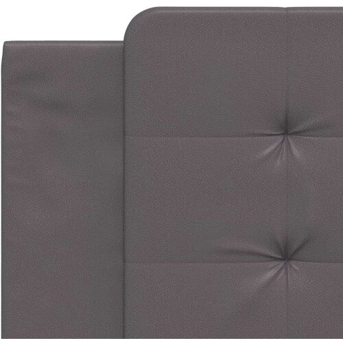  Krevet s madracem sivi 180 x 200 cm od umjetne kože Slike