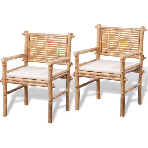 Bistro 3-dijelni bistro set od bambusa s jastucima Cene