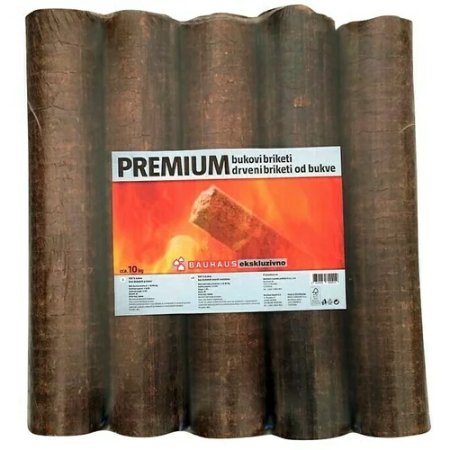 BAUHAUS Drveni briketi Premium (10 kg, Bukovo drvo)
