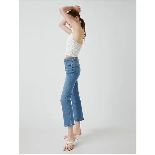 Koton Slim Fit Normal Waist Flared Leg - Victoria Crop Jean