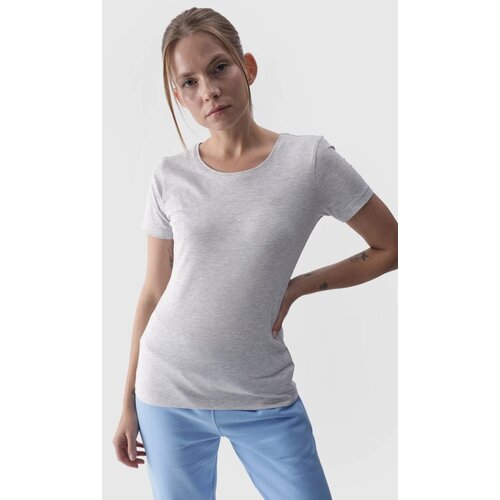 4f Women's Smooth T-Shirt With Logo Gray Cijene