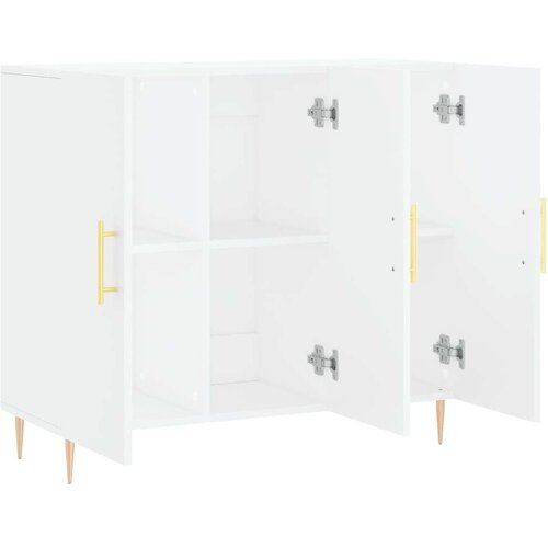 vidaXL Komoda bela 90x34x80 cm konstruiran les Cene